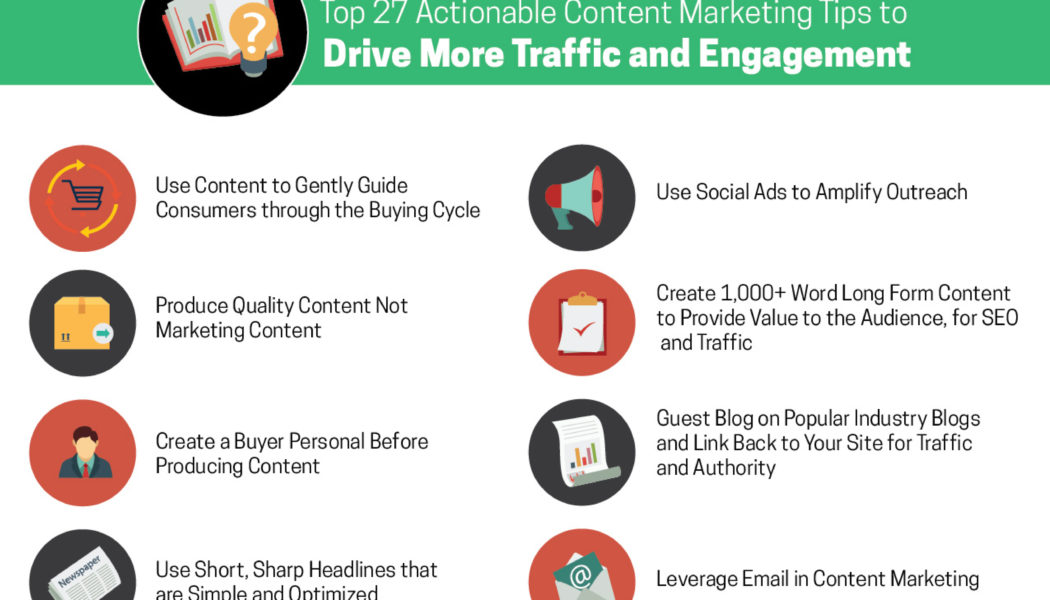 Top 27 Actionable Content Marketing Tips for Every Modern Day Marketer