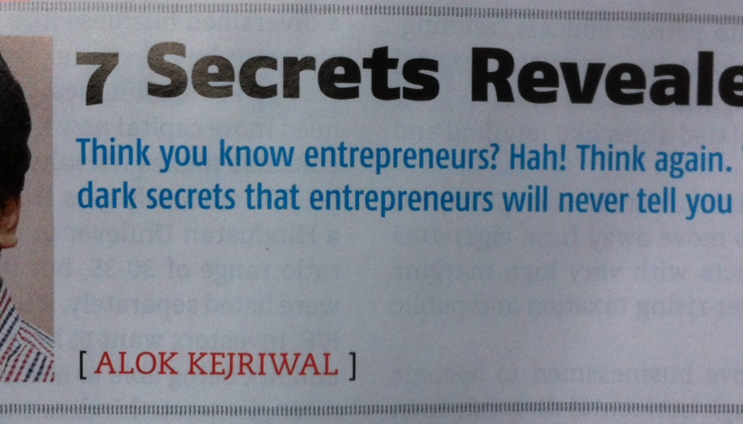 7 dark secrets of Entrepreneurs – Revealed.