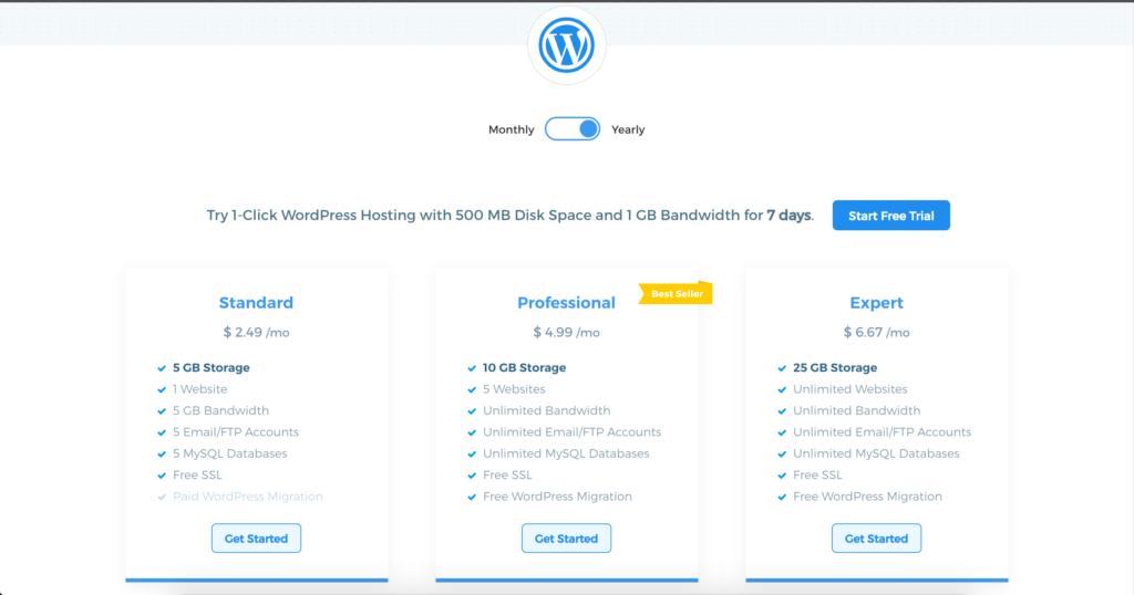 wordpress hosting plans